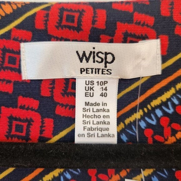 NWT Wisp Stitch Fix Gloria Ponte Knit Geometric Colorful Shift Dress Petite 10 - Picture 8 of 10